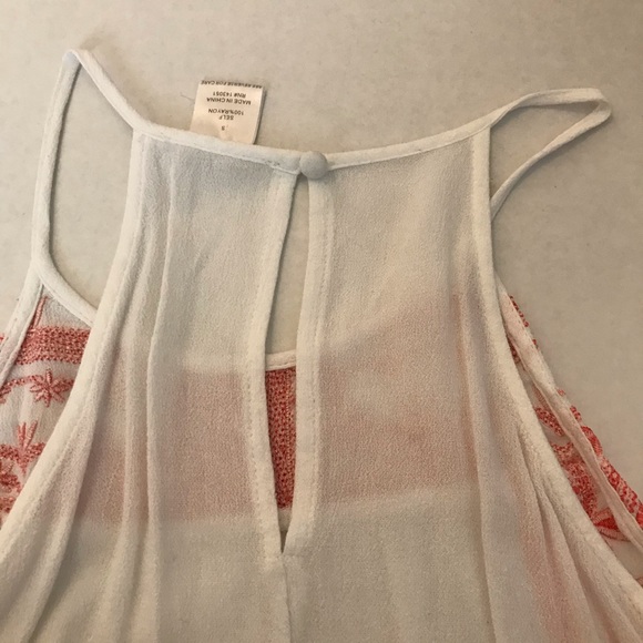 White Tank Top with Red Detailing ❤️ - Picture 3 of 4